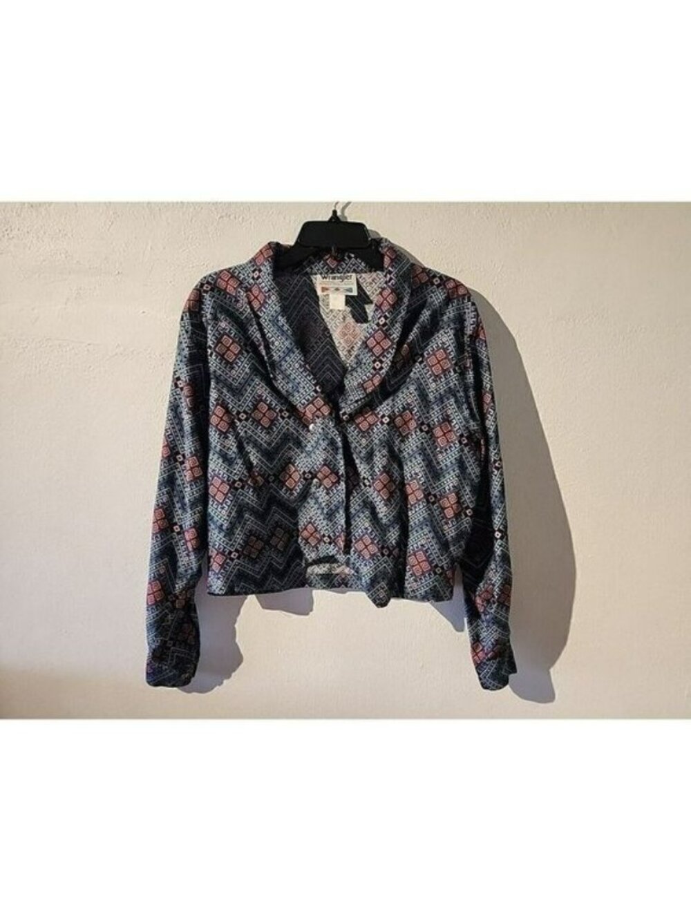Vintage Wrangler Western Wear Woman Aztec XL Jacket Blazer Shirt Button
